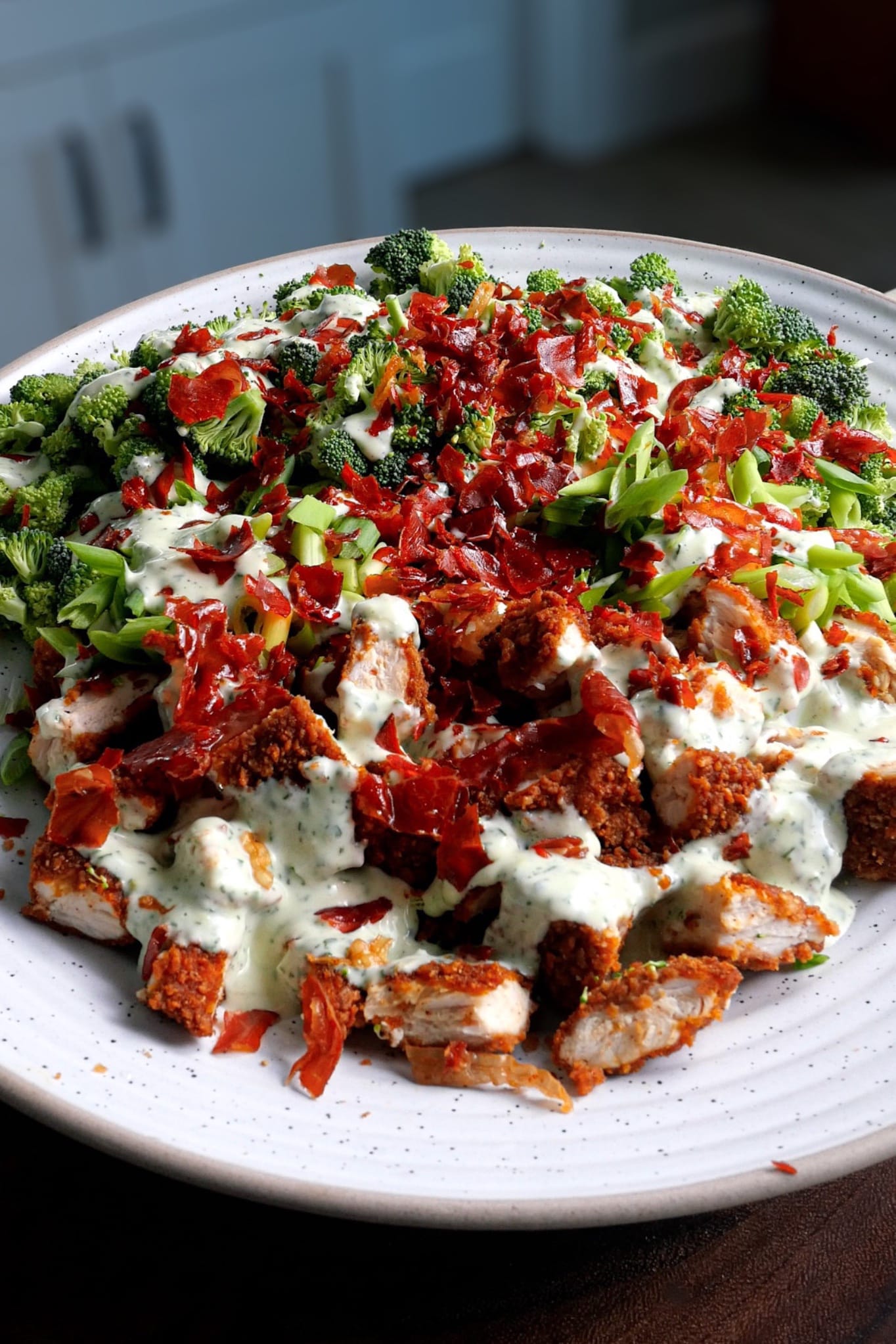 Chicken "Bacon" Ranch Broccoli Salad