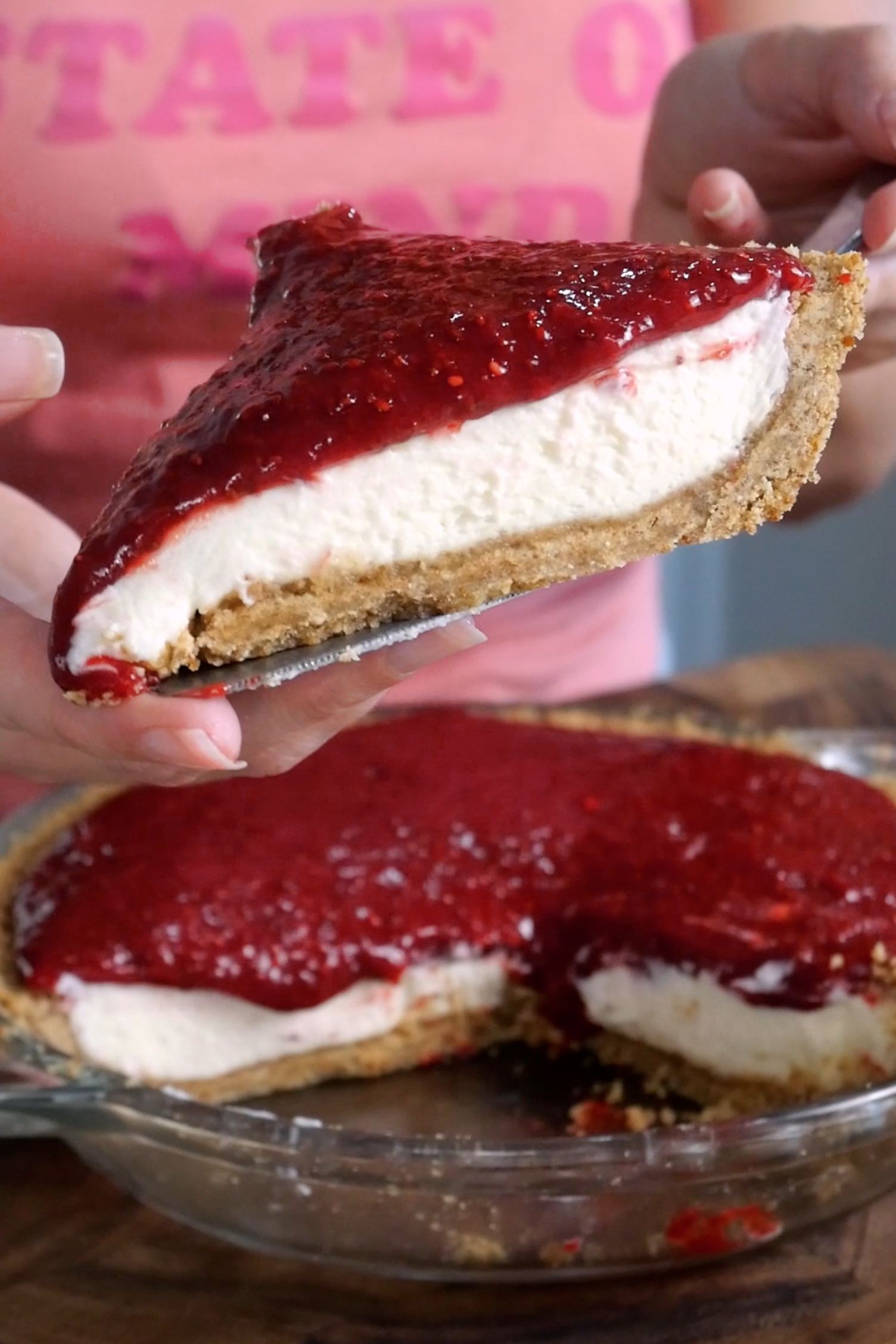 Briermere Farms Copycat Raspberry Cream Pie with Pretzel Crust