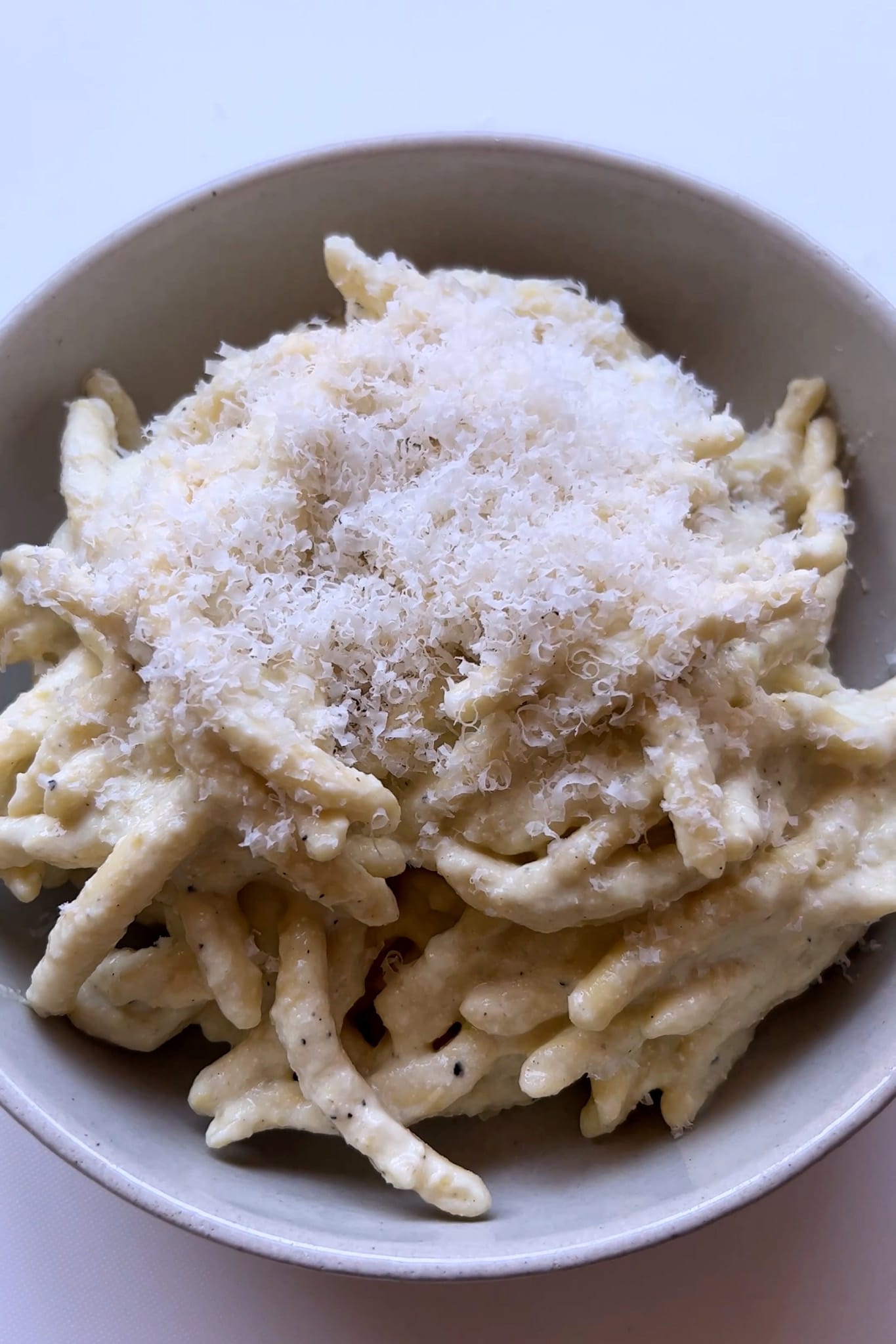Busiate Pasta with No-Cook Creamy Artichoke Sauce