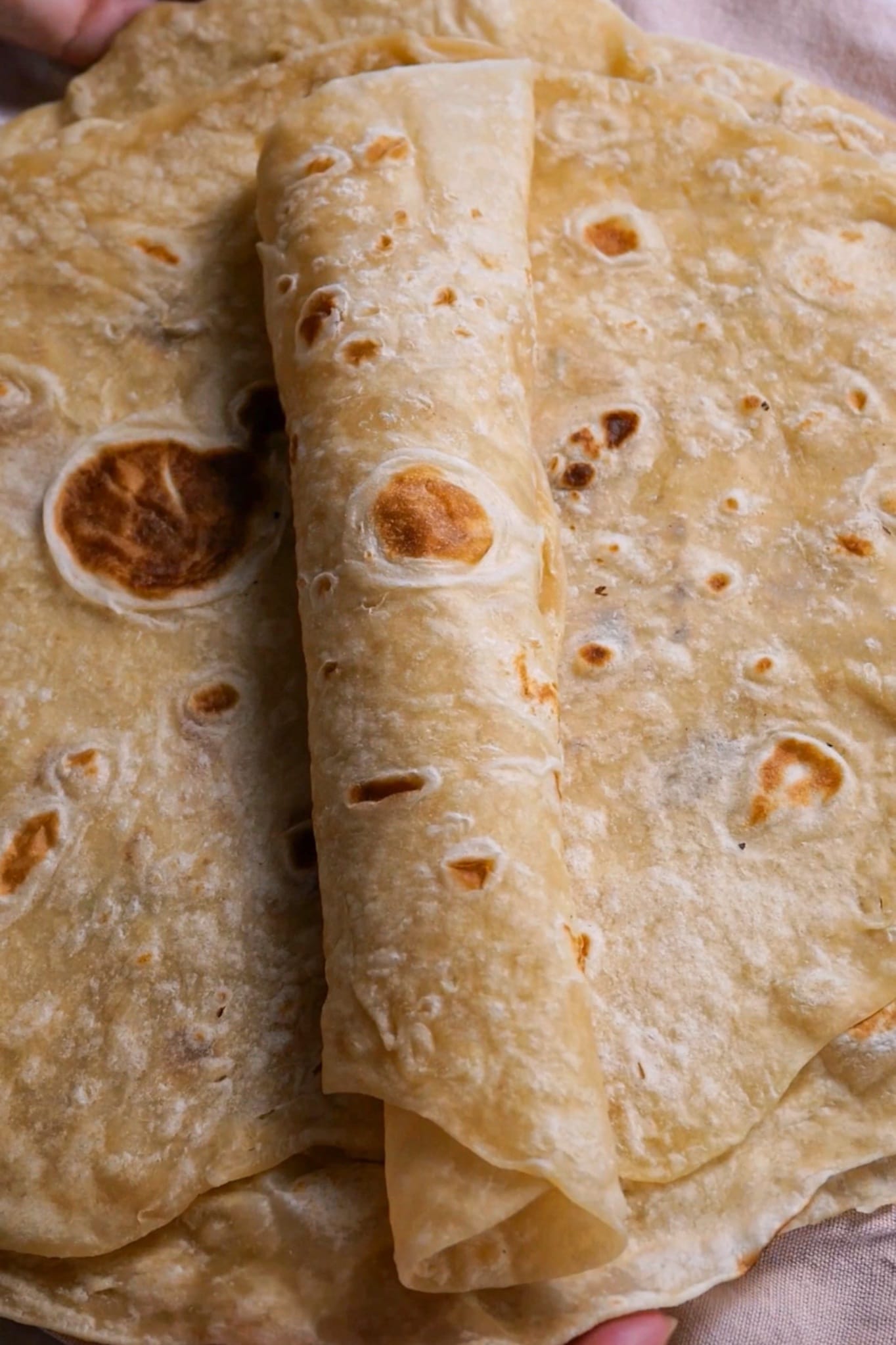 Homemade Burrito-Size Flour Tortillas