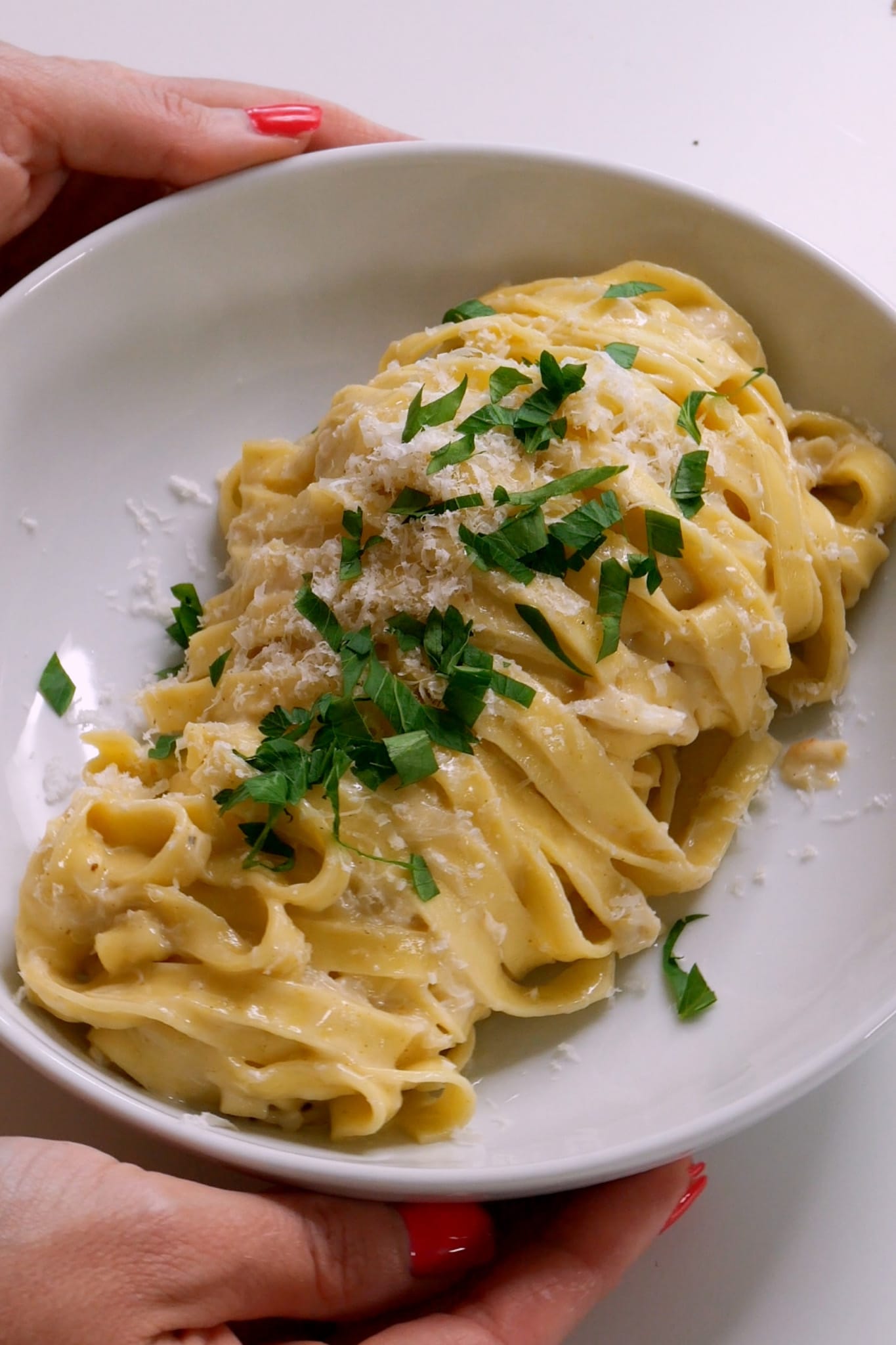 Lighter Lemony Lump Crab Alfredo