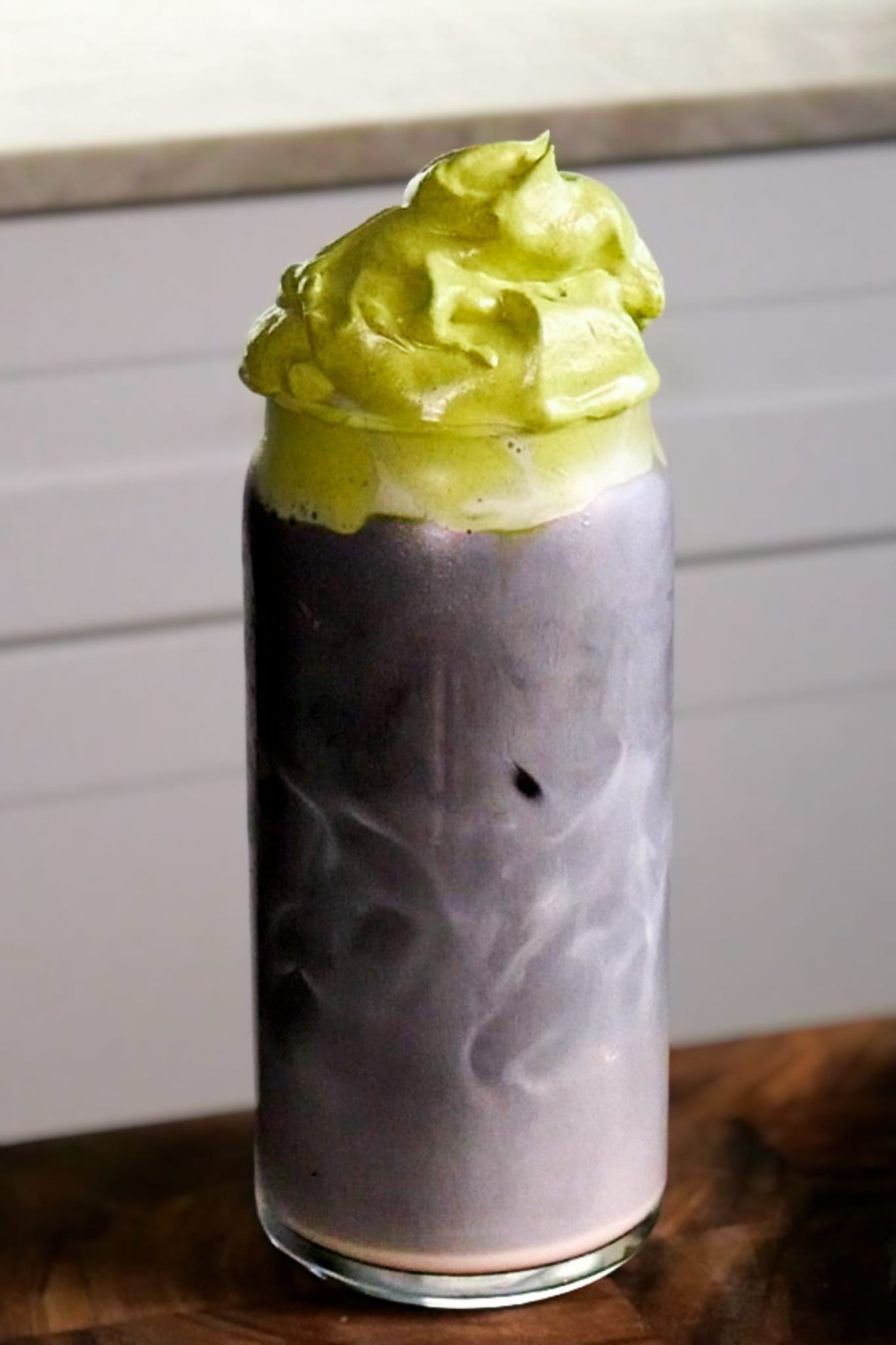 Matcha Dalgona Charcoal Latte