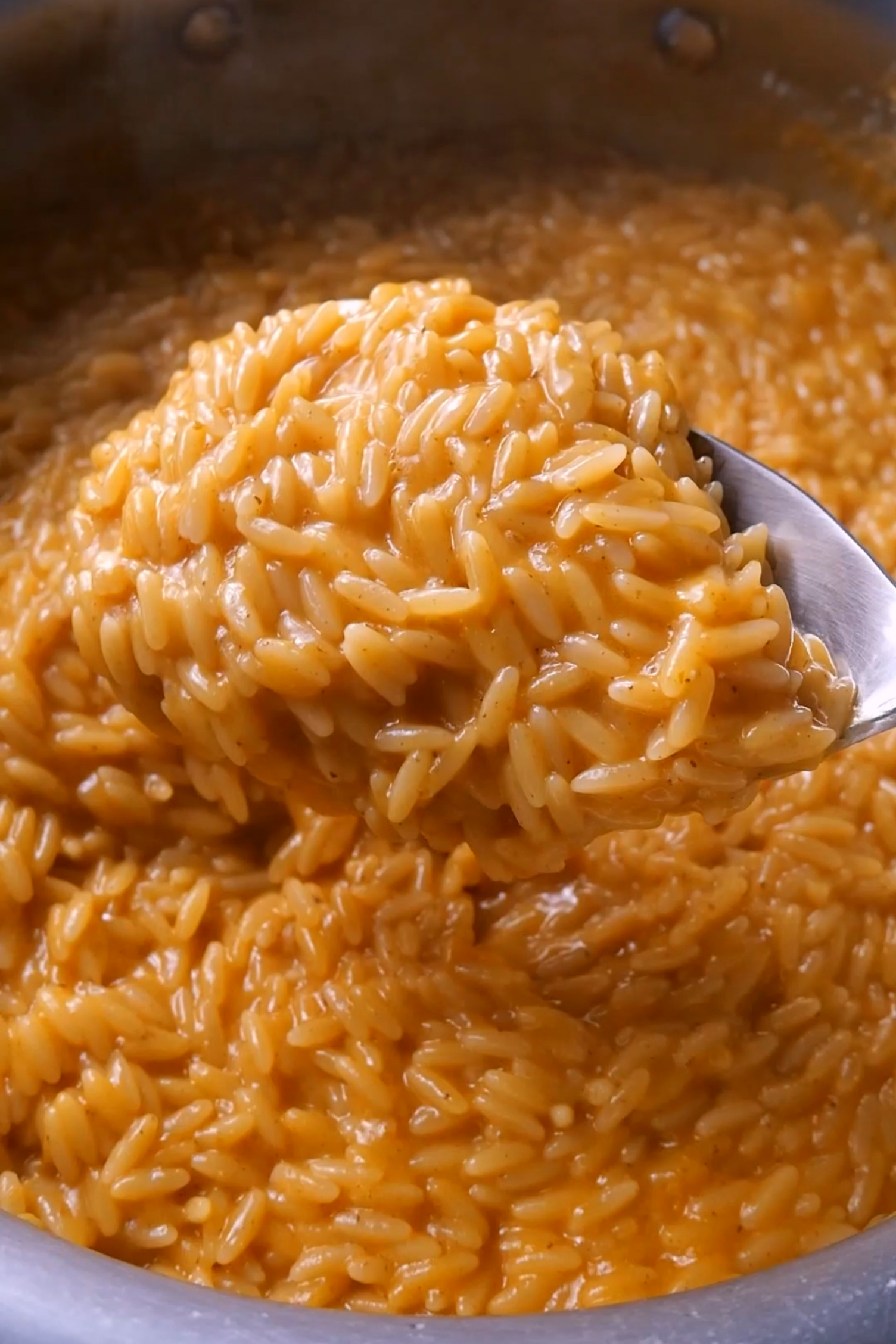 One-Pot Cheesy Brown Butter Pumpkin Orzo