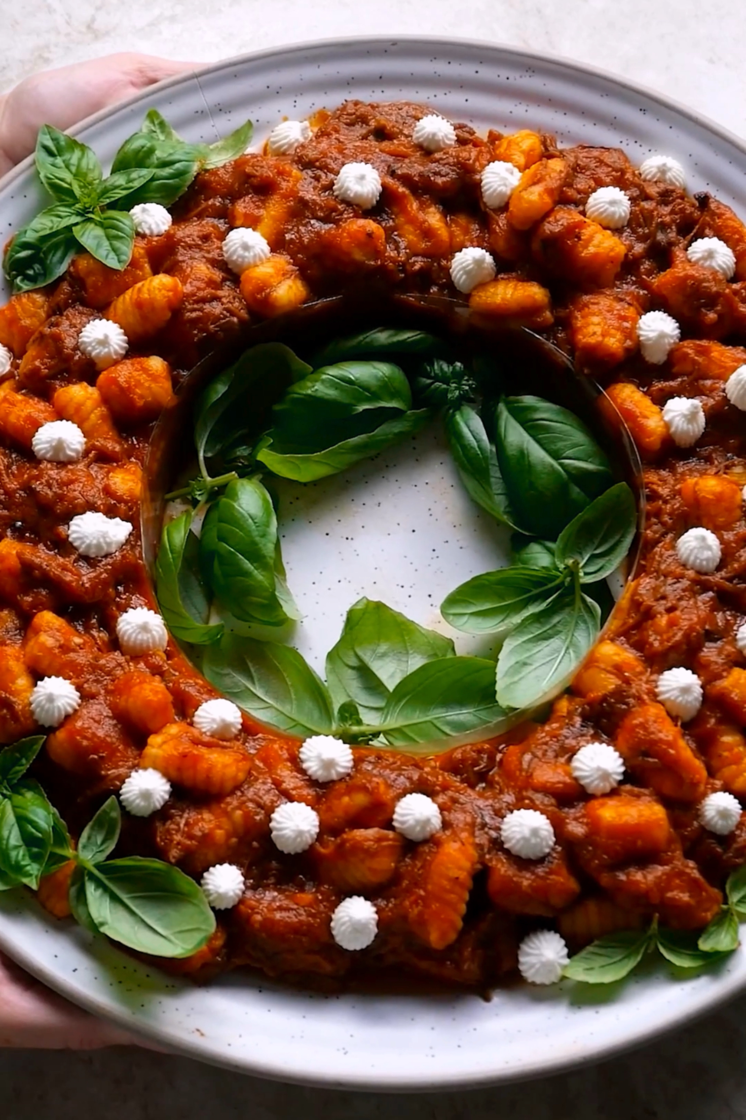 Braised Short Rib Gnocchi Wreath