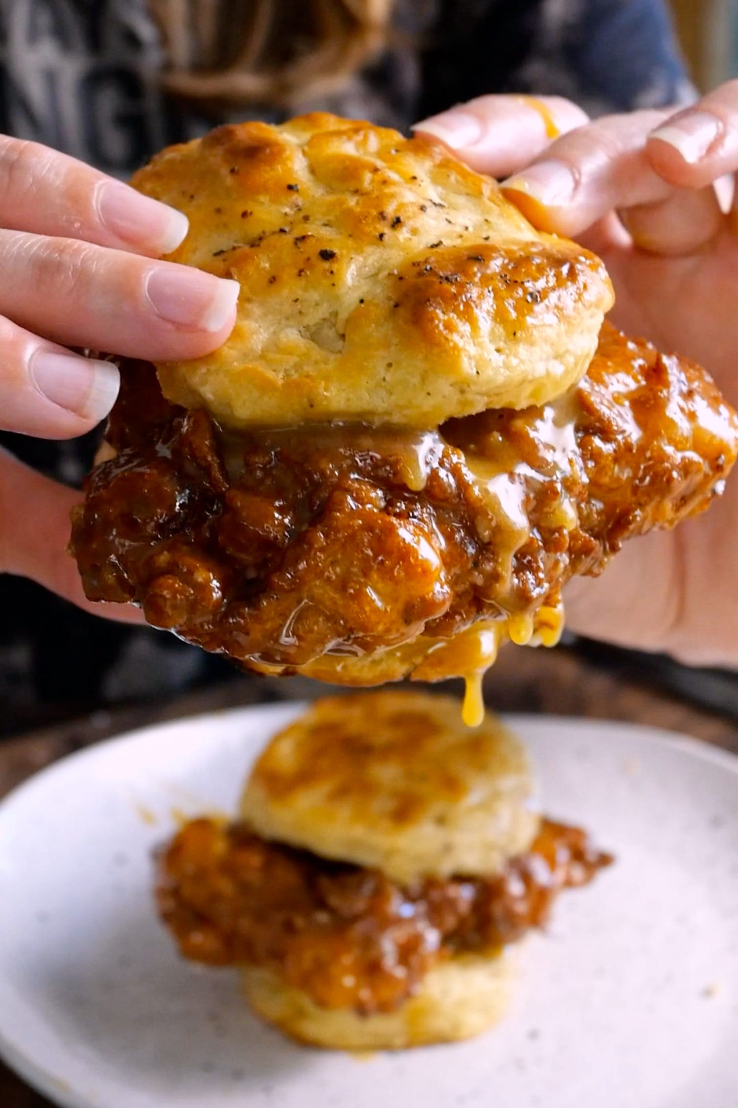 Hot Honey Butter Chicken Biscuits