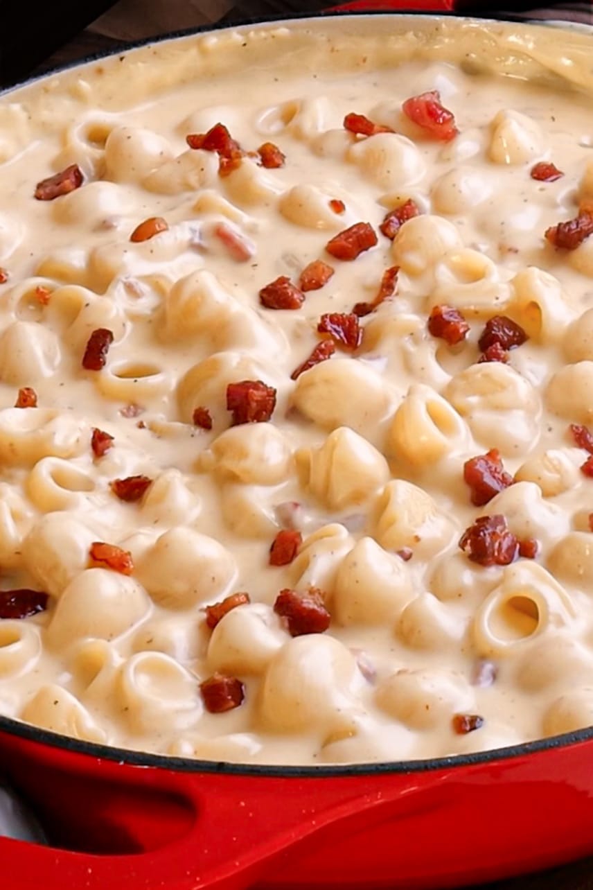 White Cheddar and Pancetta Stovetop Mac and Cheese